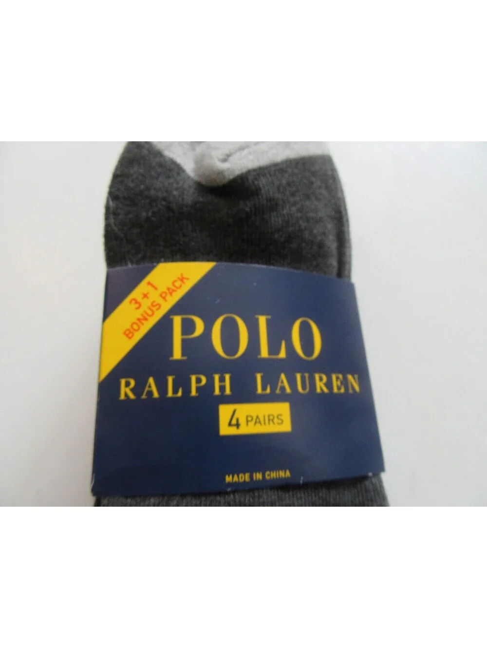 Polo Ralph Lauren Mens Low Cut Socks Charcoal Grey 4 pack